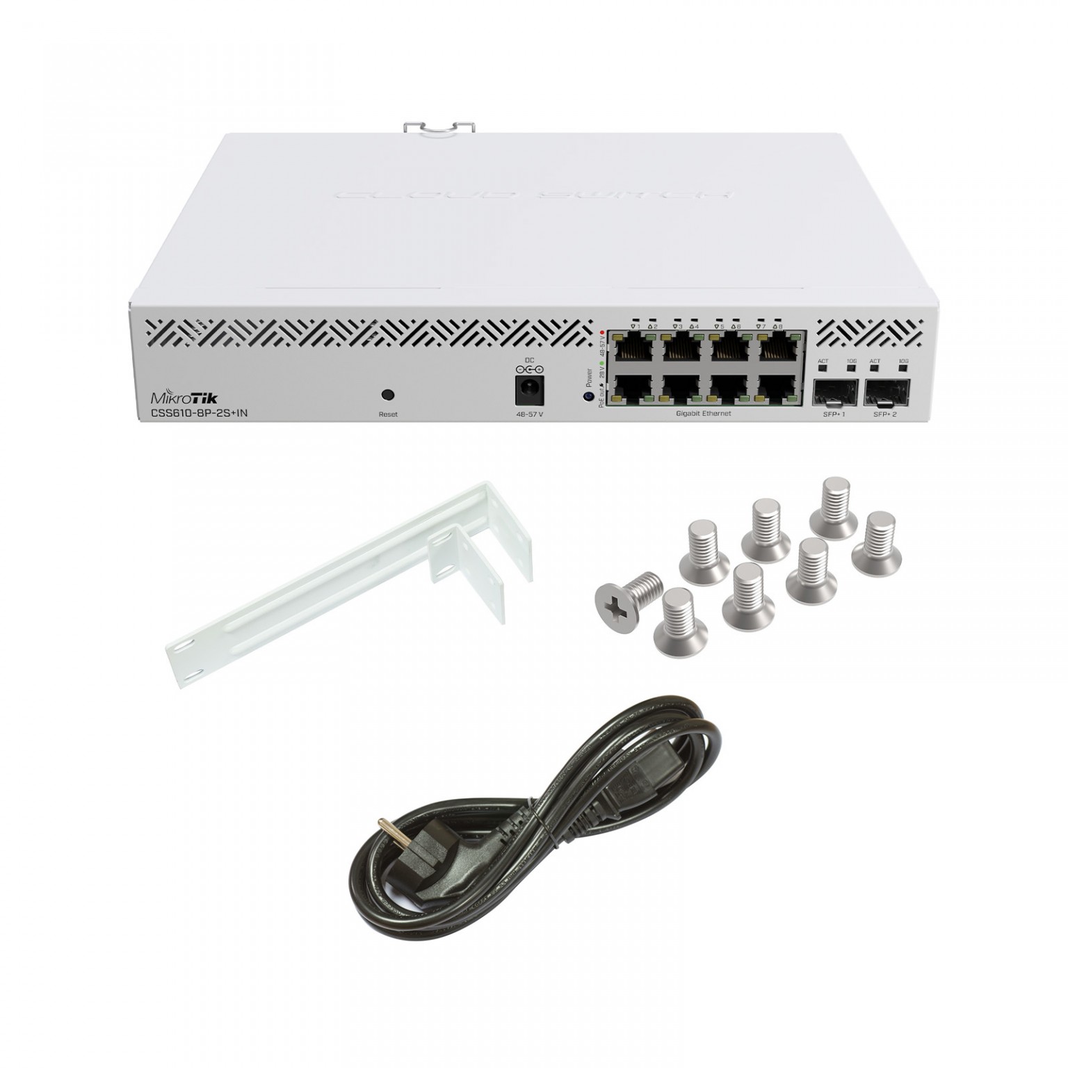 Css610 8g 2s in. Mikrotik css610. Коммутатор Mikrotik css610-8g-2s+in.